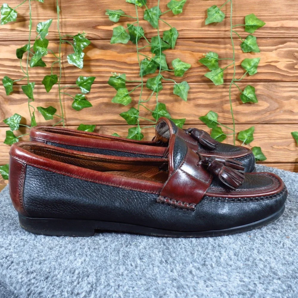 Johnston & Murphy Passport Mens Tassel Loafer Size 9 M Business‎ Black Burgundy